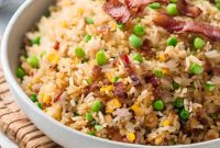 Crispy Bacon Fried Rice Recipe with Scallions