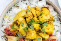 Chicken Curry Bowls Recipe with Coconut Rice