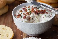 Bacon and Scallion Cream Cheese Spread for Bagels