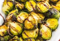 Crispy Air Fryer Brussels Sprouts with Garlic Parmesan