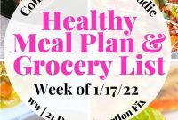 21 Day Fix and WW Meal Plan with Grocery List – Week of Jan 17