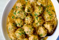 Oven-Baked Turkey Meatballs with Beer Glaze