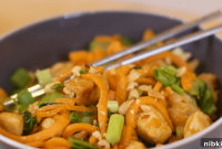 Thai Peanut Chicken with Sweet Potato Noodles
