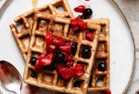 Whole Wheat Waffles Without Butter or Yeast