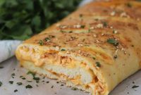 Buffalo Chicken Stromboli Recipe with Tangy Blue Cheese