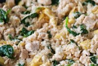 One-Pan Spinach and Artichoke Chicken with Rice Recipe