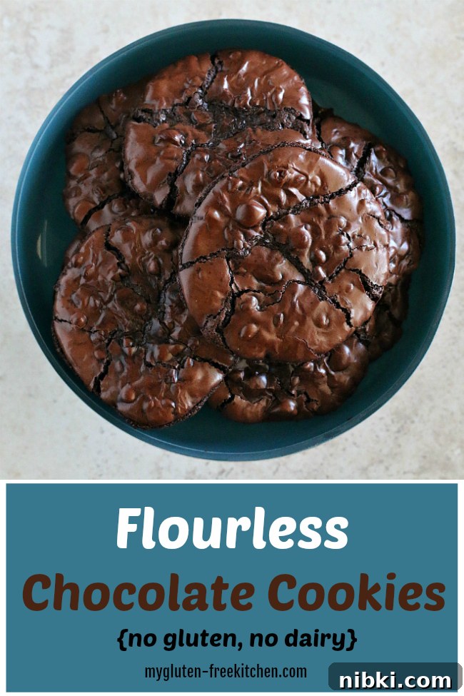 Mudslide Flourless Chocolate Cookies: Gluten and Dairy Free 9 Plate of flourless chocolate cookies