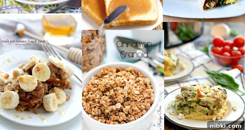 Crockpot Breakfast Recipes - overnight slow cooker breakfast ideas