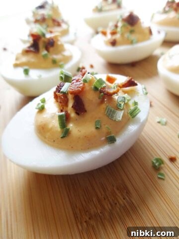 Deviled eggs with bacon