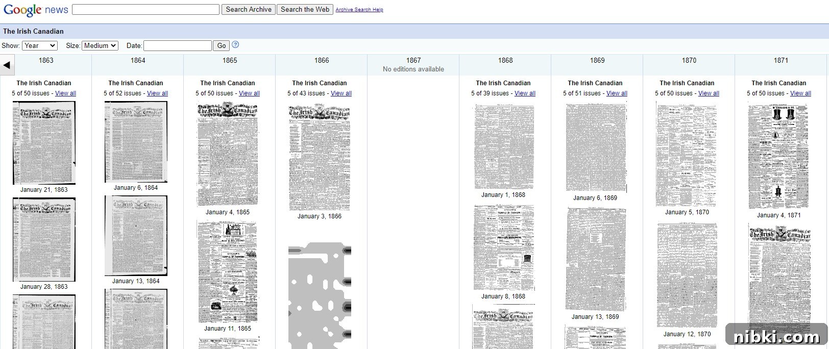 Google newspaper archive example
