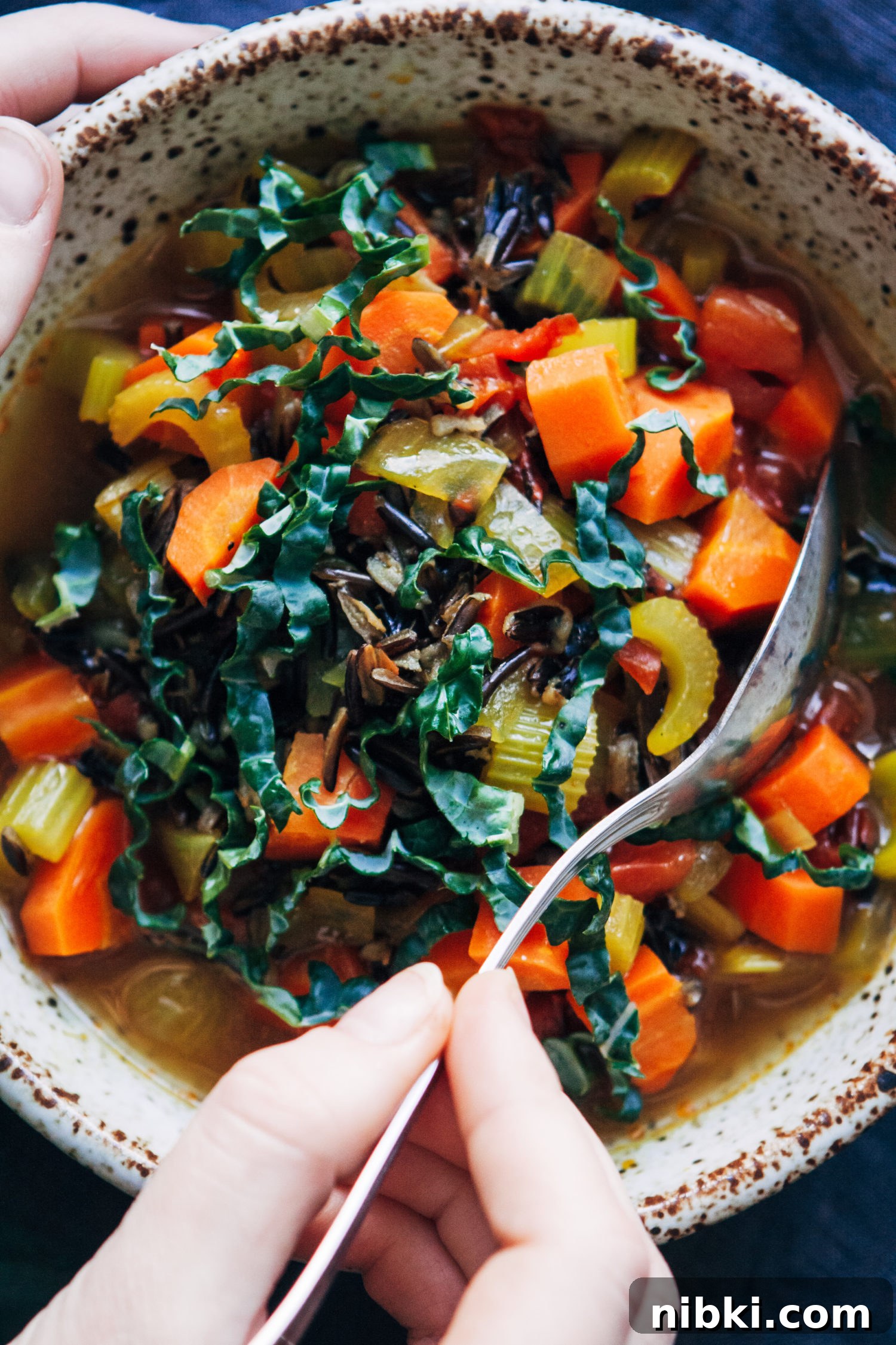 Vegan Wild Rice Soup | Well and Full | #healthy #vegan #recipe