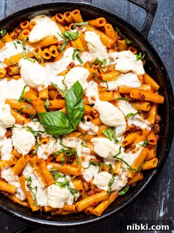 Authentic Rigatoni Bolognese Recipe 5 No Boil Baked Ziti