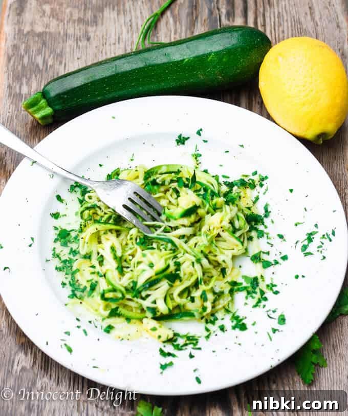 Garlic Lemon Zucchini Noodles Recipe 2 Garlic lemon zucchini noodles