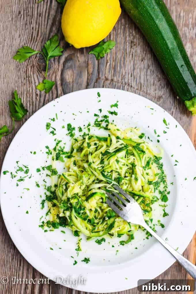 Garlic Lemon Zucchini Noodles Recipe 5 Garlic lemon zucchini noodles