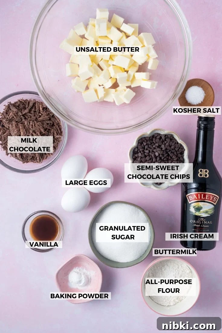 Fudgy Irish Cream Brownies Recipe 4 ingredients for Irish cream brownies