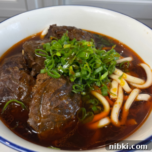 Authentic Taiwanese Beef Noodle Soup Recipe 10 Bowl with braised beef and noodles