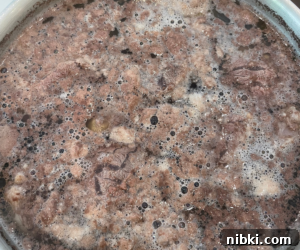 Authentic Taiwanese Beef Noodle Soup Recipe 12 Scum in blanching water