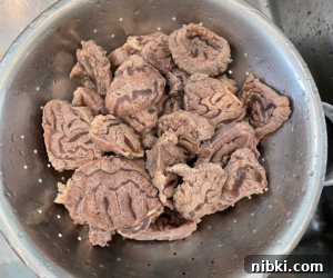 Authentic Taiwanese Beef Noodle Soup Recipe 13 Rinsed beef pieces