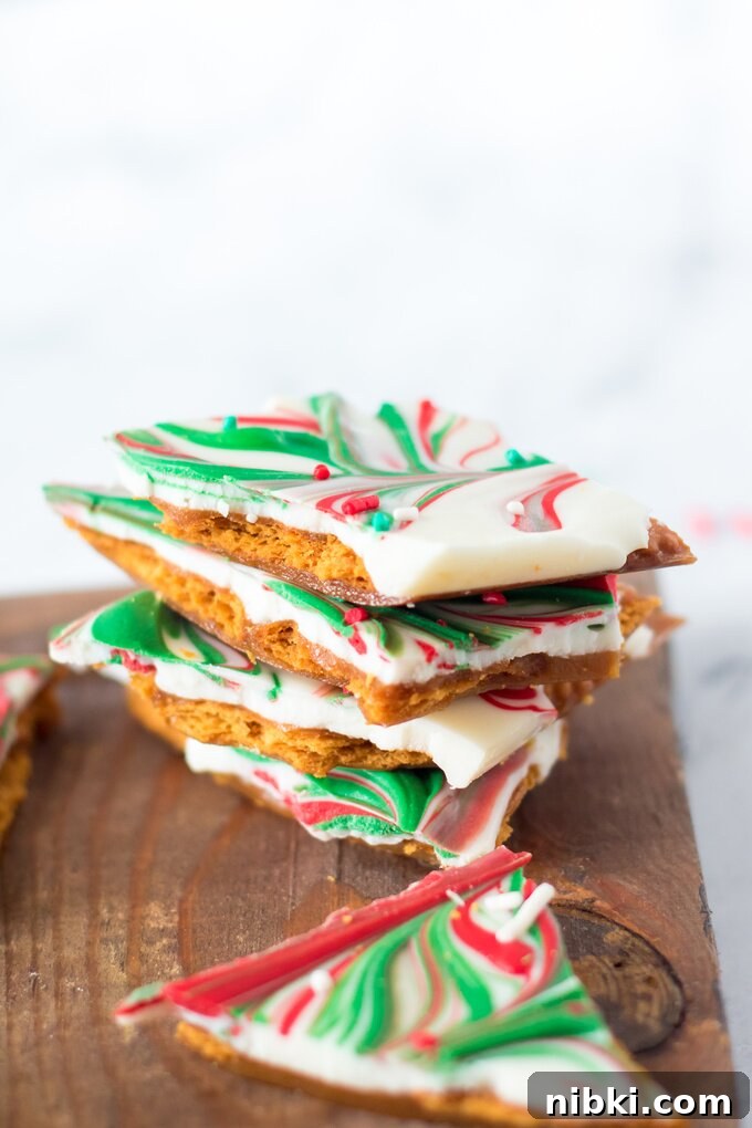 Christmas Crack: Saltine Toffee with Chocolate and Pecans 8 Broken pieces of Christmas Crack