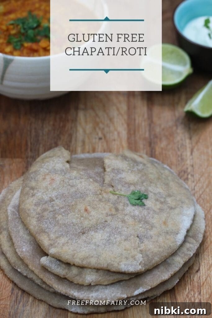 Gluten free chapatis pin image
