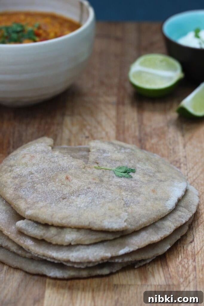 gluten free chapati stack