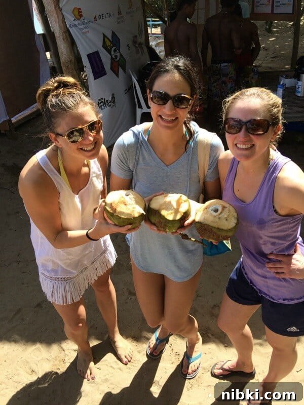Coconut water on the beach Coconut water on the beach