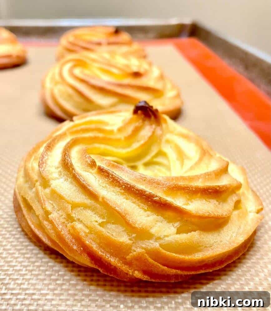 Zeppole di San Giuseppe: Classic St. Joseph's Pastry Recipe 8 Dough finished baking.