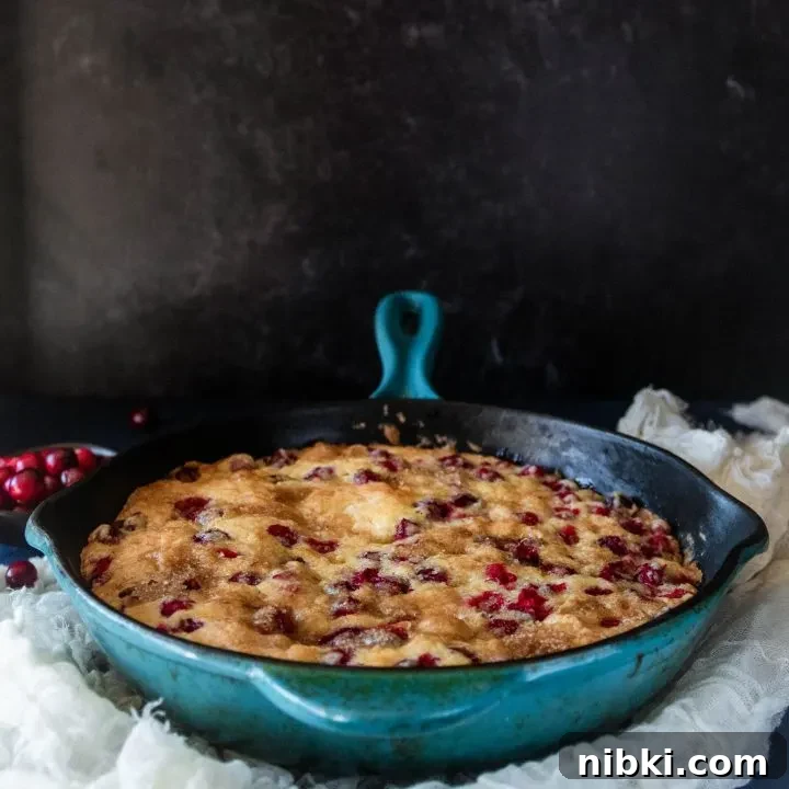 Fresh Cranberry Skillet Cake