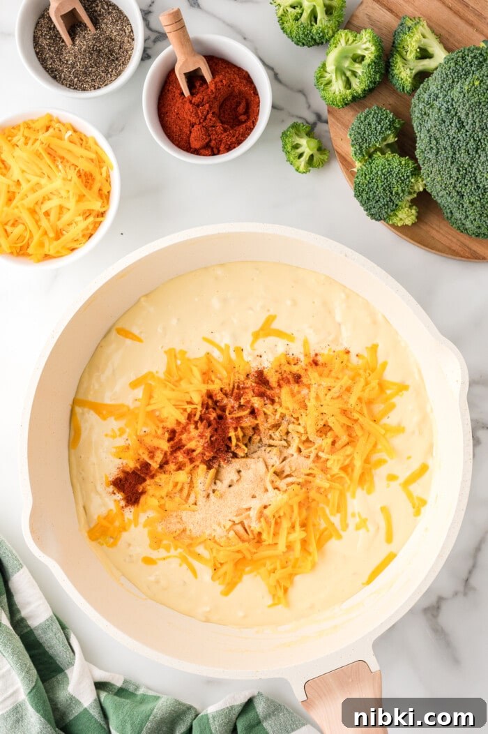 Cheese sauce in a pot
