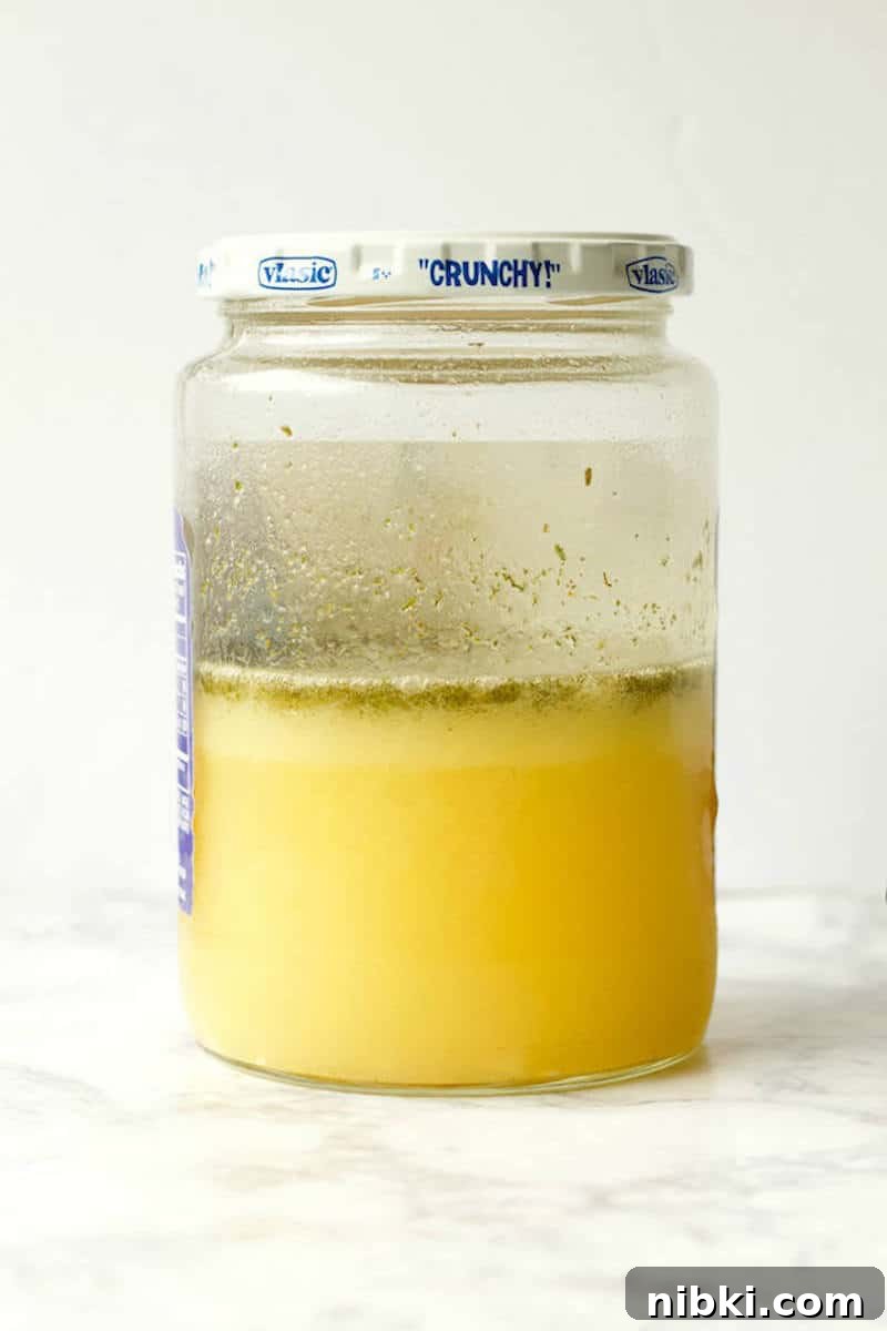 Dill Pickle Vinaigrette Dressing in Glass Pickle Jar