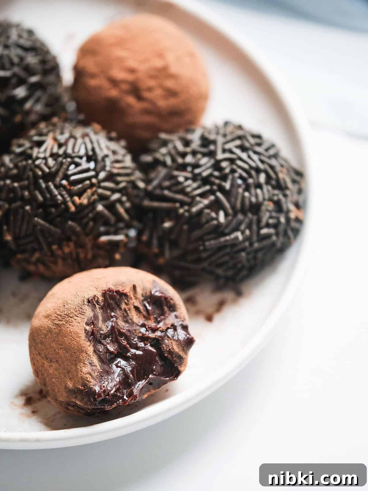 Sweetened Condensed Milk Truffles 2 Chocolate truffles with sweetened condensed milk.
