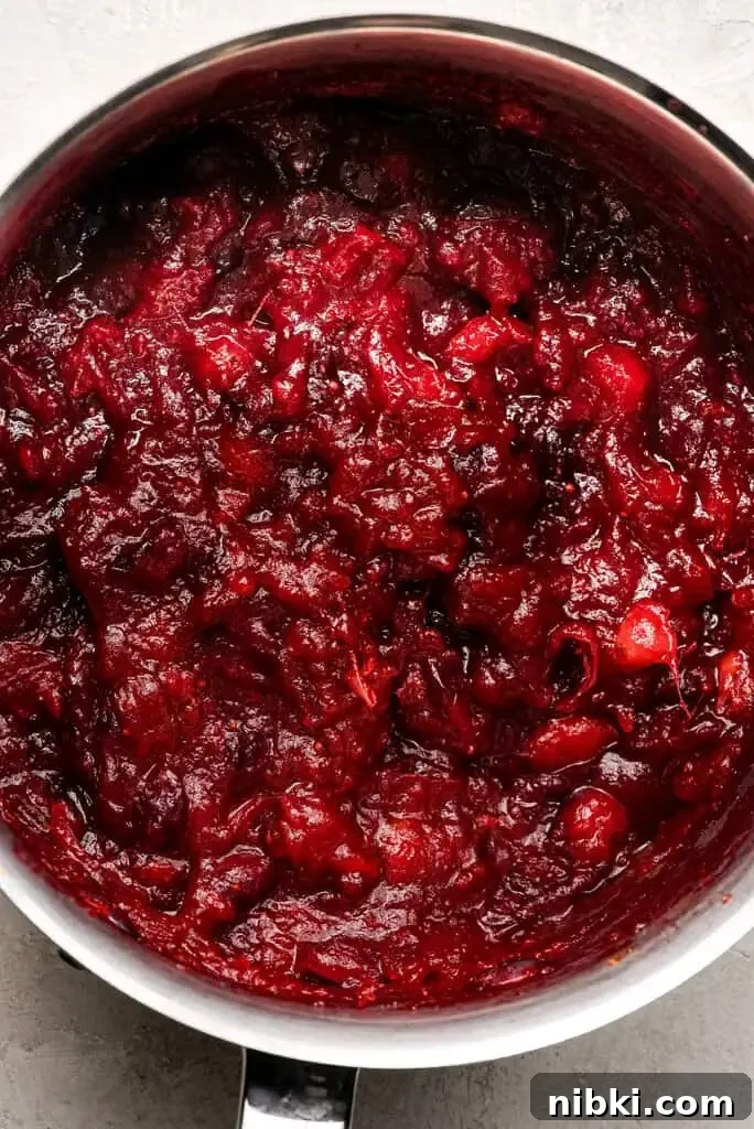 Crostinis a pot of homemade cranberry sauce
