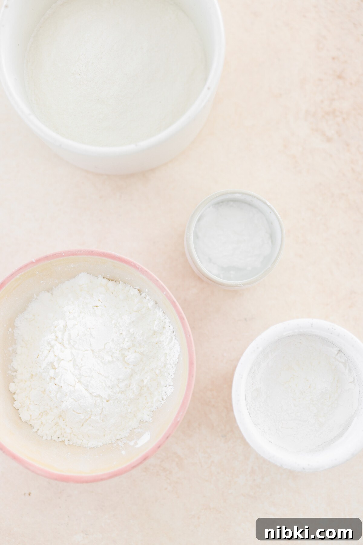 recipe ingredients in small bowls