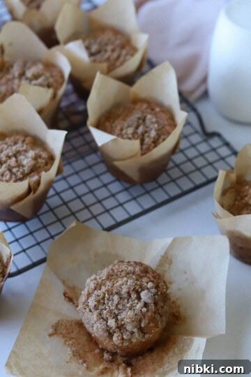 Carrot and Banana Muffins on baking rack.