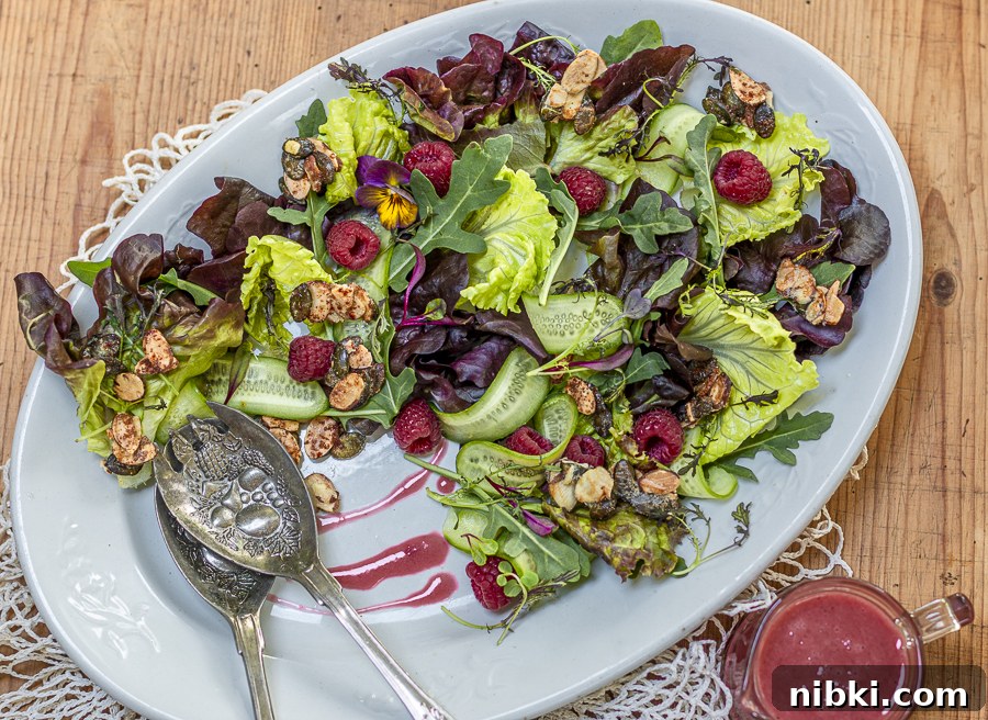 Thanksgiving 2021: Master Turkey, Gravy and Every Side 14 Raspberry Crunch Salad with Raspberry-Almond Oil Vinaigrette