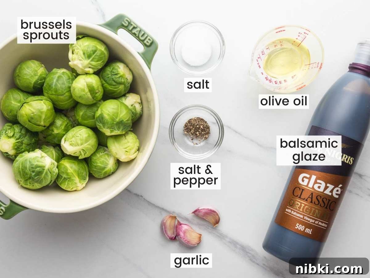Crispy Air Fryer Brussels Sprouts with Garlic Parmesan 3 Ingredients needed for air frying brussels sprouts