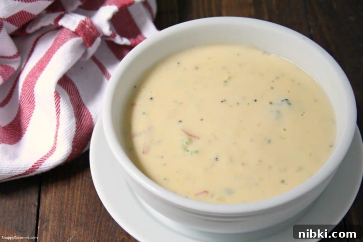 Broccoli Cheddar Soup recipe - simple homemade soup Broccoli Cheddar Soup in bowl