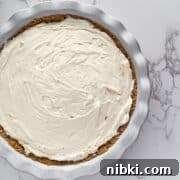 Prepared cream cheese pie.