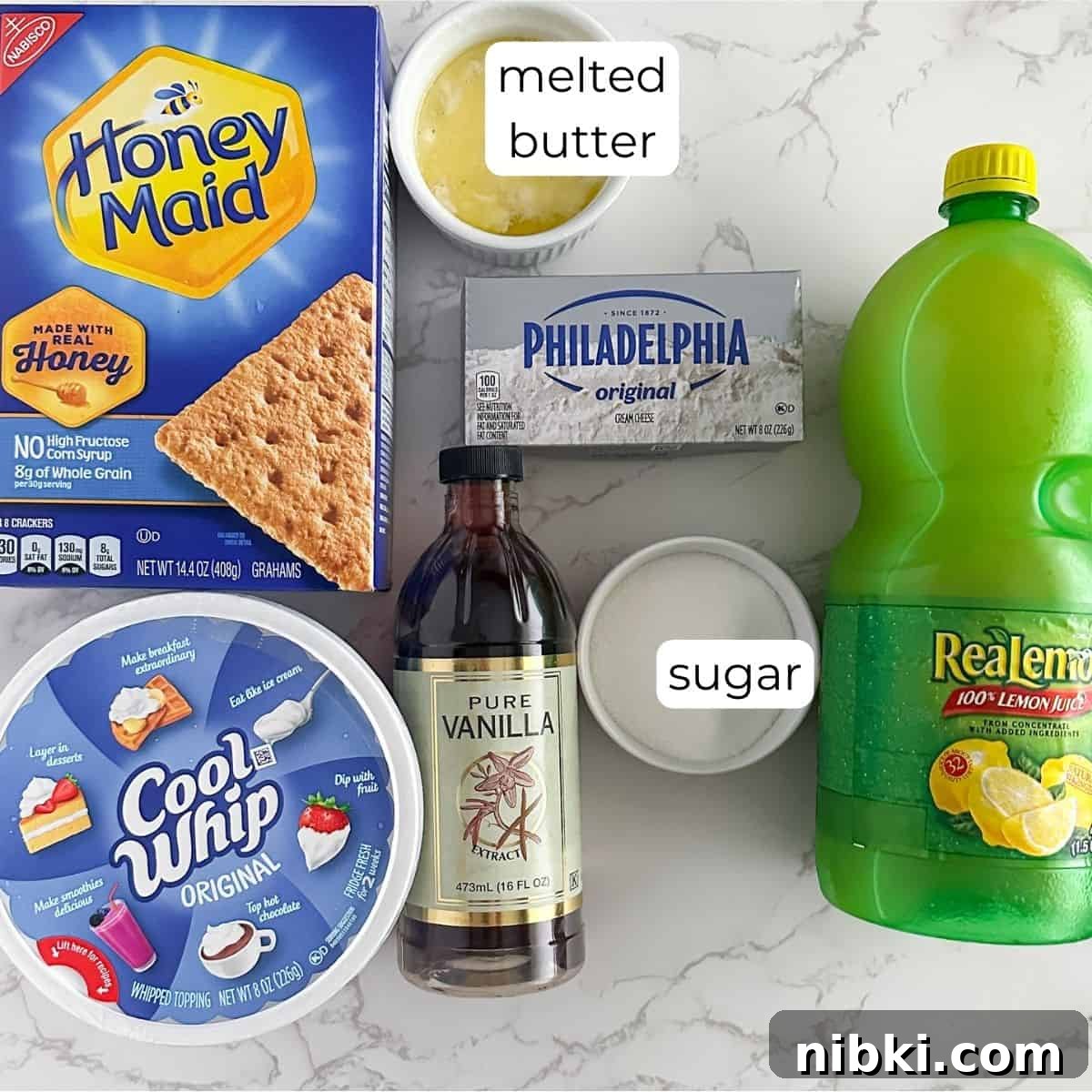 No-Bake Cream Cheese Pie Recipe 3 Cream Cheese ingredients.