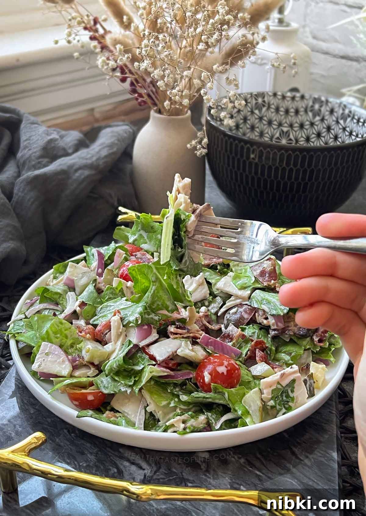 15-Minute Italian Grinder Salad with Classic Deli Flavors 6 grinder salad fork bite
