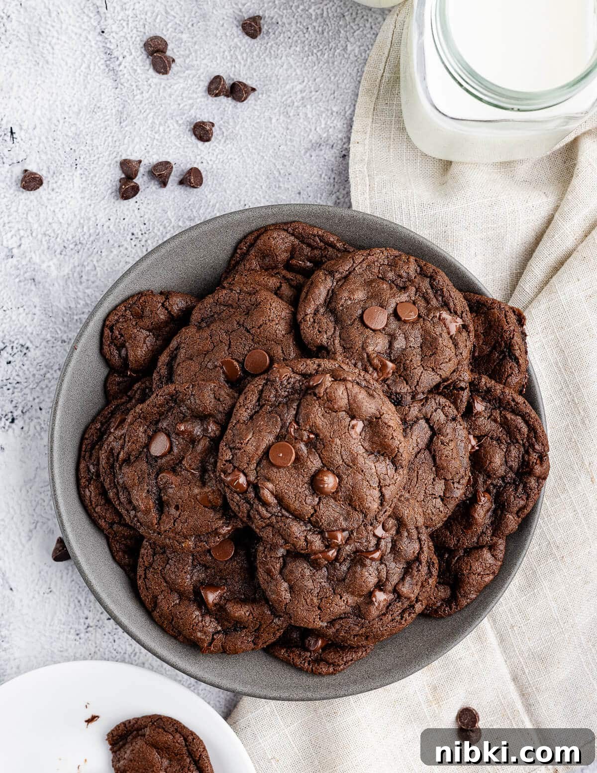 a plate of gluten free chocolate cookies.