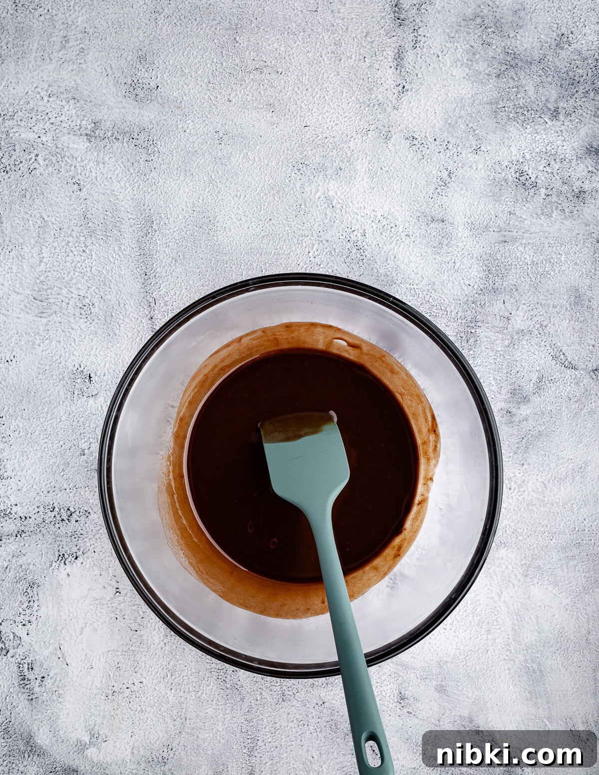 a bowl of melted chocolate and butter.