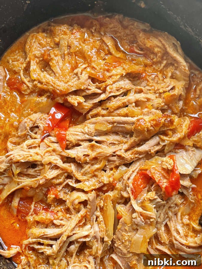 satay pork cooking in the slow cooker