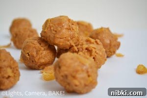 No-Bake Peanut Butter Chocolate Clusters Recipe 3 Close-up of Peanut Butter Clusters - easy no-bake truffles