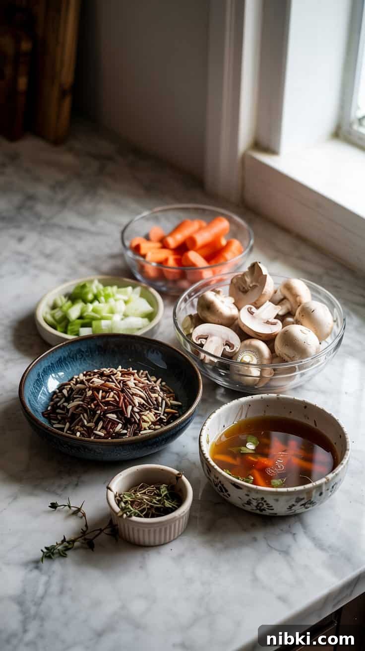 Instant Pot Mushroom Wild Rice Soup