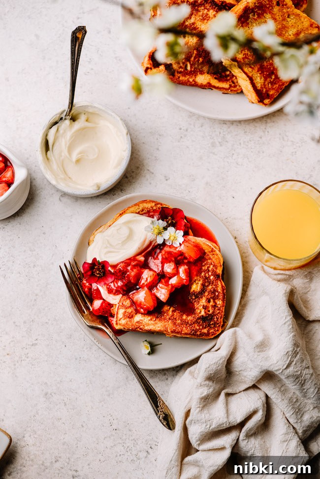 Brioche French Toast with Strawberries and Cream Recipe 3 img 2248 3