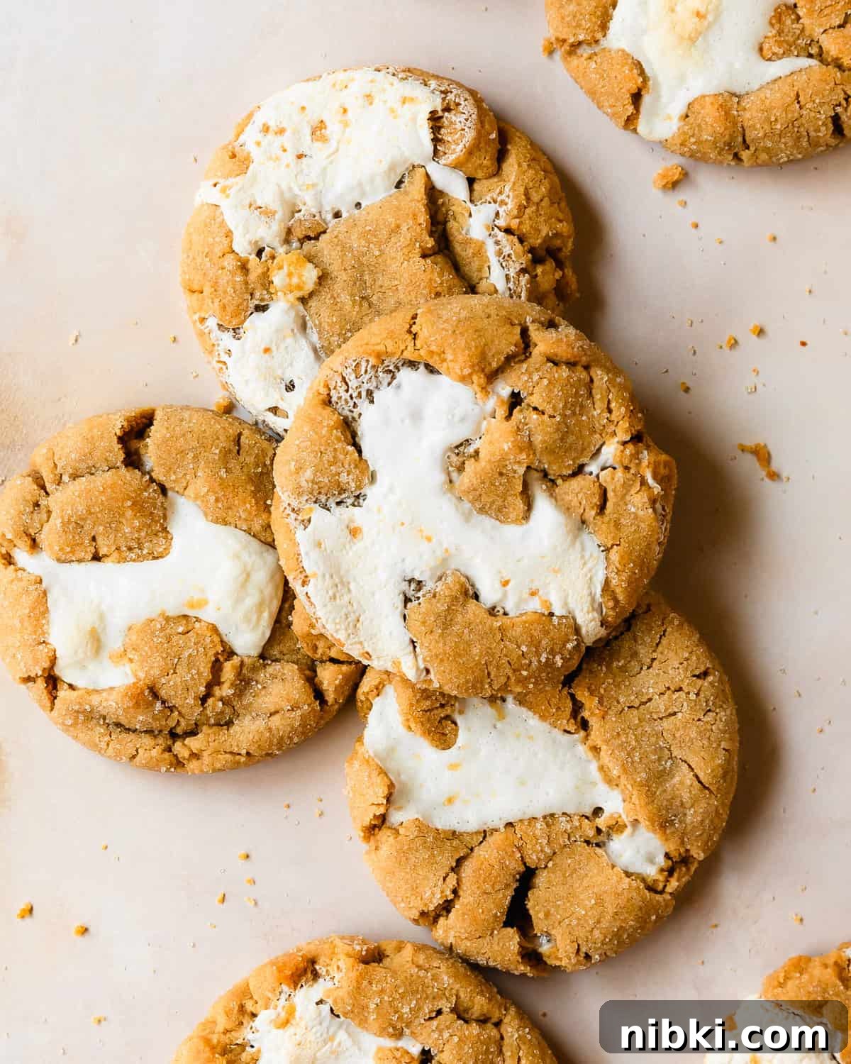Fluffernutter Cookies Recipe with Peanut Butter and Marshmallow 2 Fluffernutter cookies are soft and chewy peanut butter cookies filled with gooey marshmallow fluff, rolled in a crunchy sugar coating. These peanut butter marshmallow cookies are easy to make and taste just the classic fluffernutter sandwich, as a cookie.