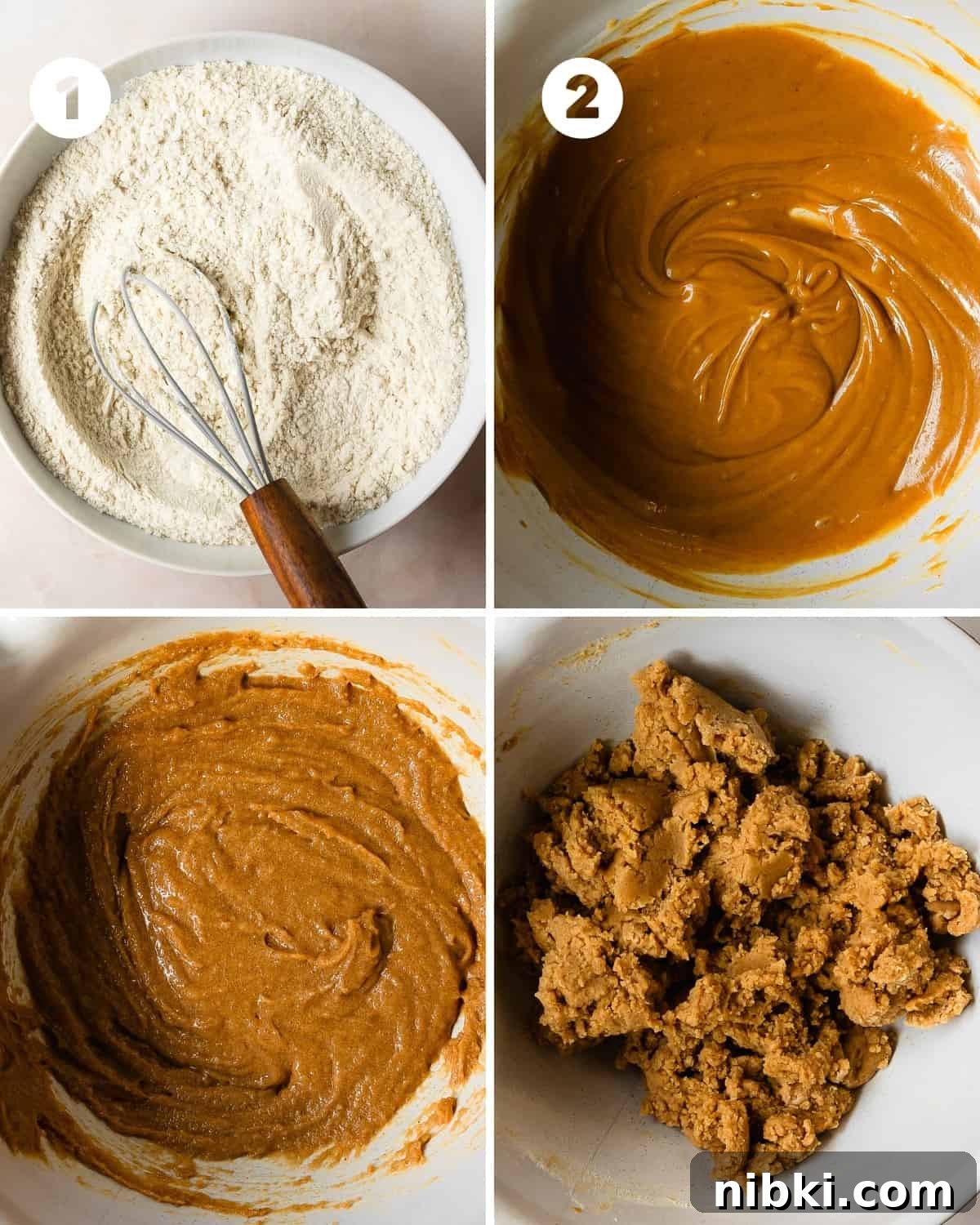 Fluffernutter Cookies Recipe with Peanut Butter and Marshmallow 4 In a small bowl, melt the butter and cool in the fridge for about 15 minutes. In another bowl whisk together the flour, baking soda, cornstarch and salt until well combined. In a large mixing bowl, whisk in the cooled melted butter with the creamy peanut butter, light brown and granulated sugars until smooth and well combined. Whisk in the egg and vanilla extract until smooth and well combined. Stir the dry ingredients into the wet until just combined. Cover the cookies in plastic wrap ans transfer to the fridge to rest and chill for 30 - 60 minutes while the oven preheats.