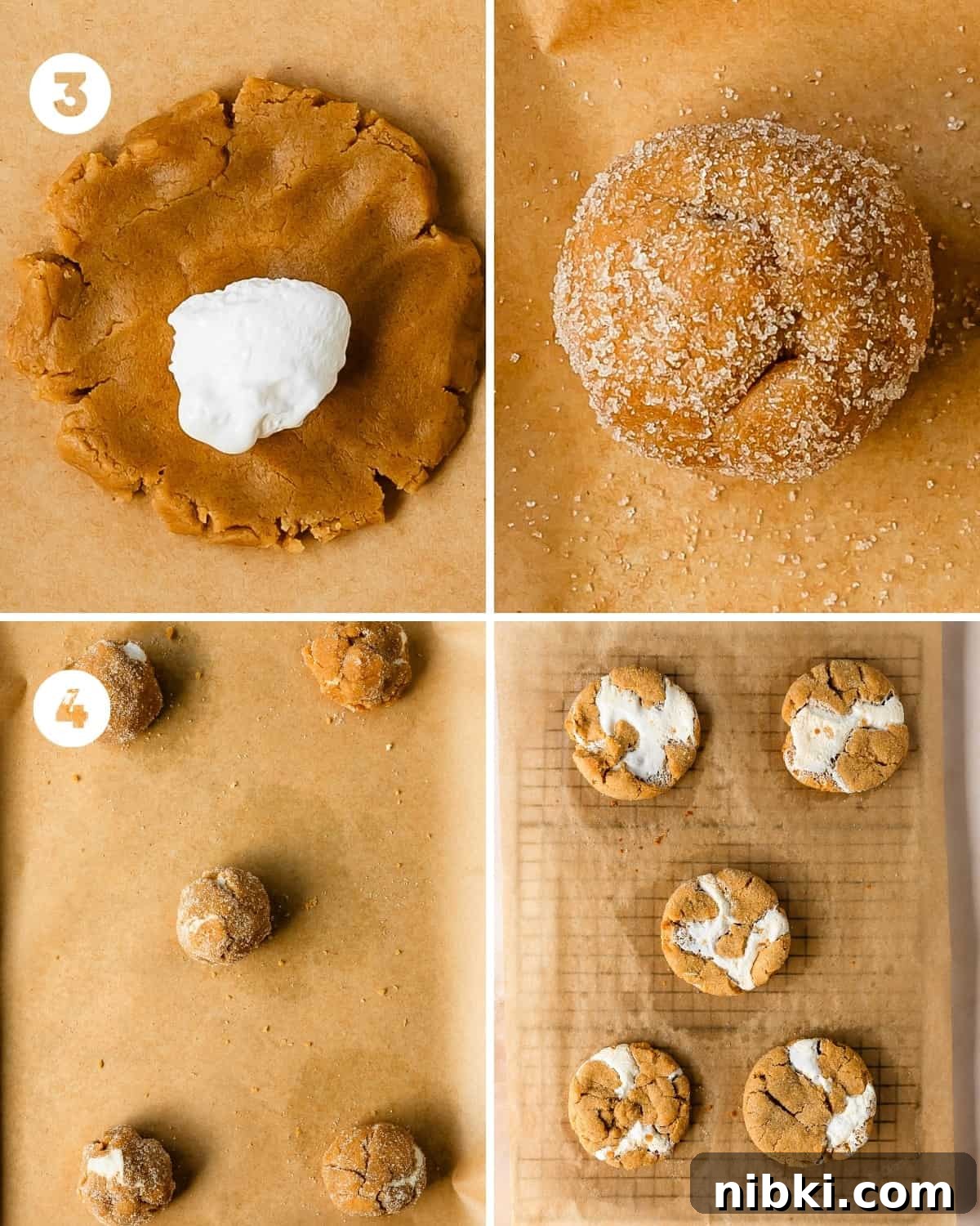 Fluffernutter Cookies Recipe with Peanut Butter and Marshmallow 5 img 22650 4
