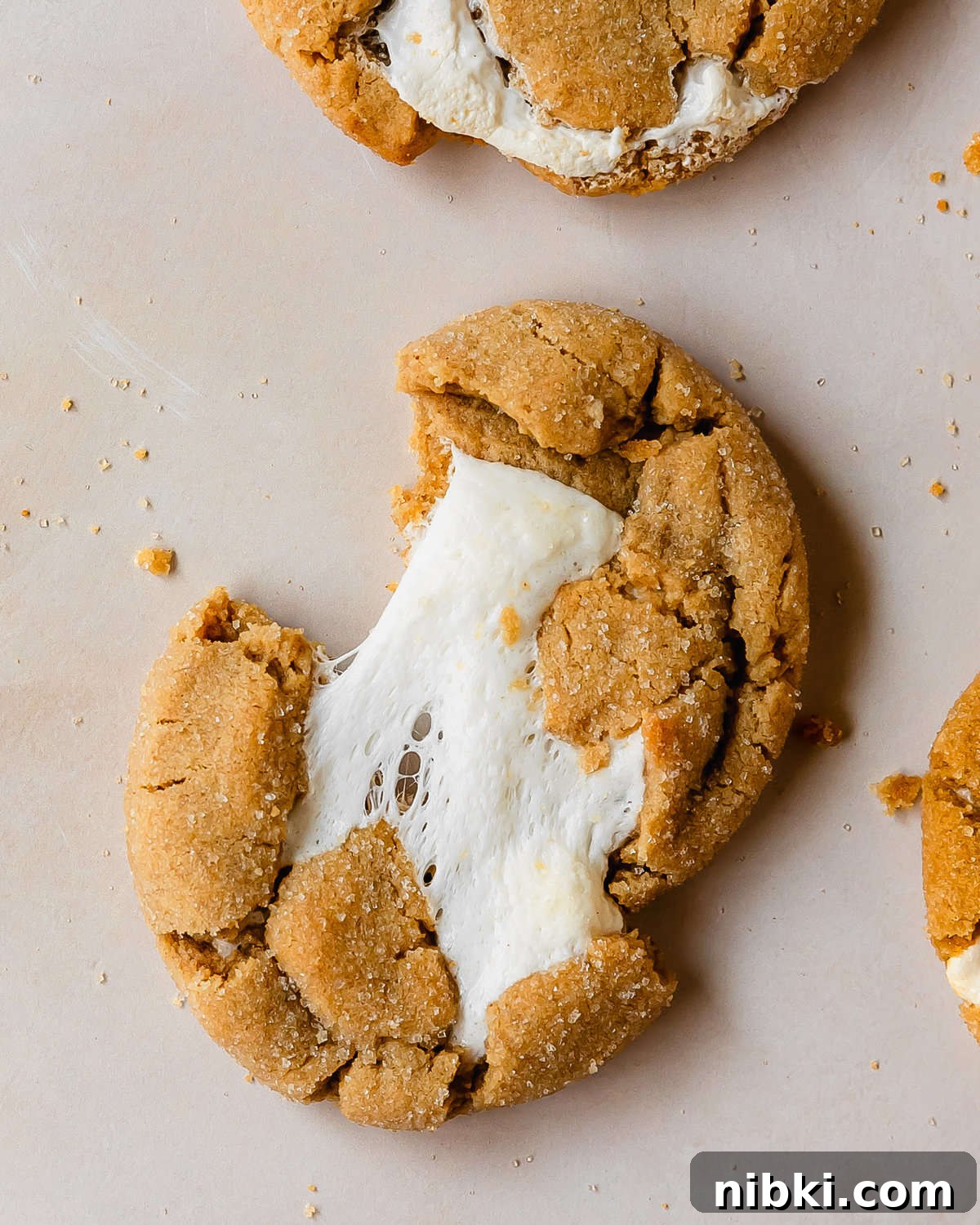 Fluffernutter Cookies Recipe with Peanut Butter and Marshmallow 7 img 22650 6